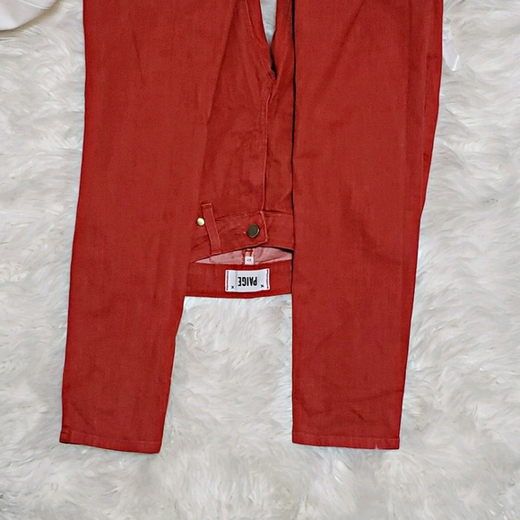 PAIGE Verdugo ultra skinny vintage red 27 nwot - Picture 8 of 8